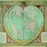 Carte du monde en forme de cœur d'Oronce Fine, 1536